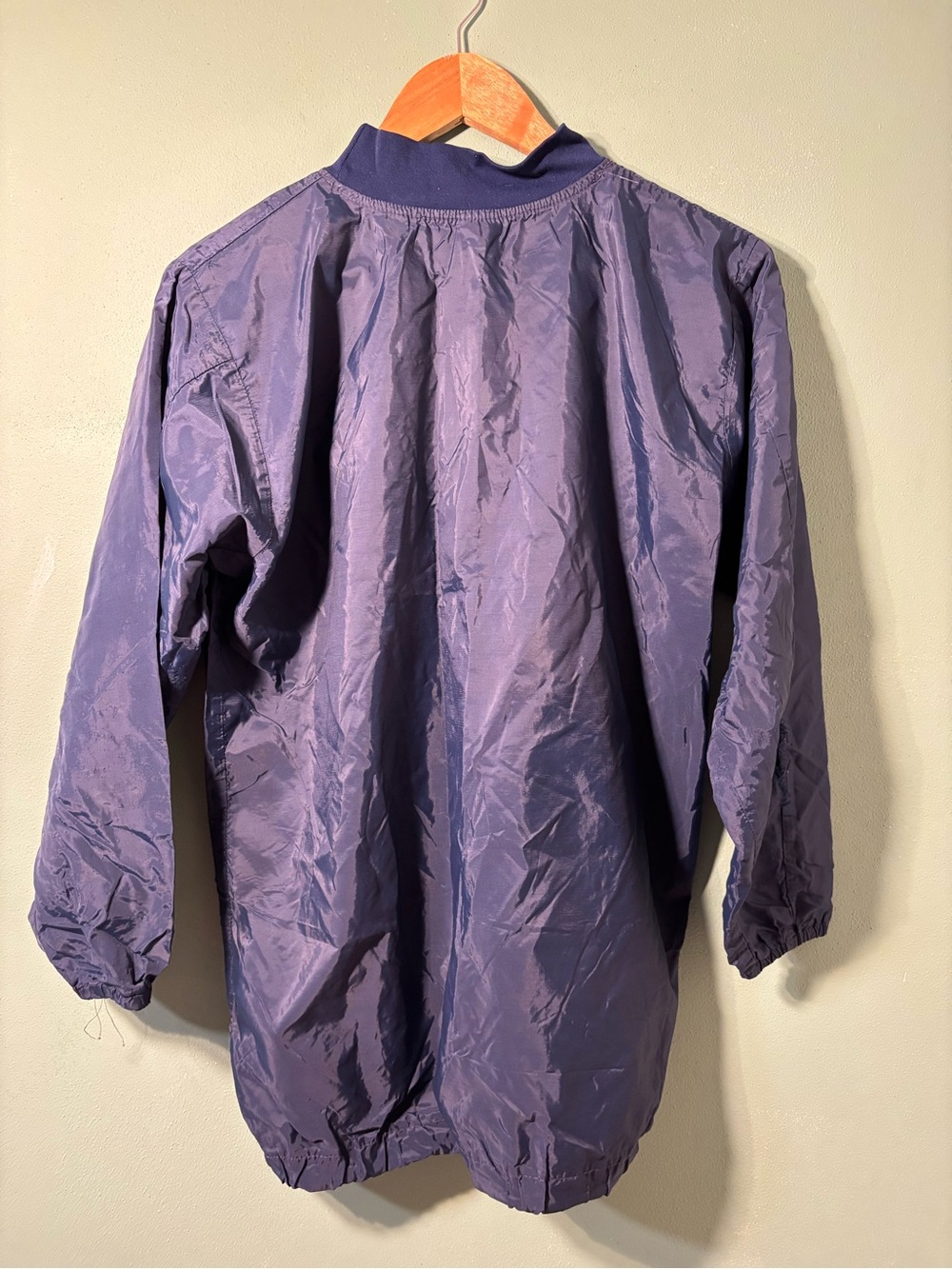 Vintage 1980’s Navy Blue Wrestling Windbreaker Men’s Shirt